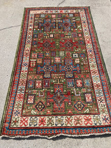 New Afghanistan Hand Knotted Antique Recreation of 19th Century Caucasian Oriental Rug