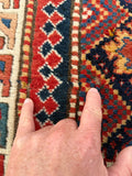 Antique 1885 Caucasian Runner Oriental Rug