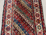 Antique Hand Knotted Gendje Eastern Azerbaijan Caucasian Oriental Rug Runner 3’4”x11’8”