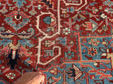 Antique Persian Karajeh Heriz Oriental Rug 8’5”x12’