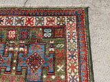 New Afghanistan Hand Knotted Antique Recreation of 19th Century Caucasian Oriental Rug