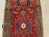 Antique Persian Heriz Runner Oriental Rug 3’x11’2”