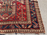 Antique Late 1800’s Sewan Kazak Oriental Rug 5’4”x7’4”