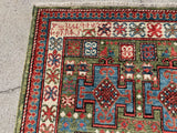 New Afghanistan Hand Knotted Antique Recreation of 19th Century Caucasian Oriental Rug