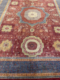 New Afghanistan Hand Knotted Mamluk Oriental Rug 9’10”x 13’7”