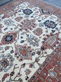 New Afghanistan Hand Knotted Antique Recreation of 19th Century Persian Serapi 9’x 12’