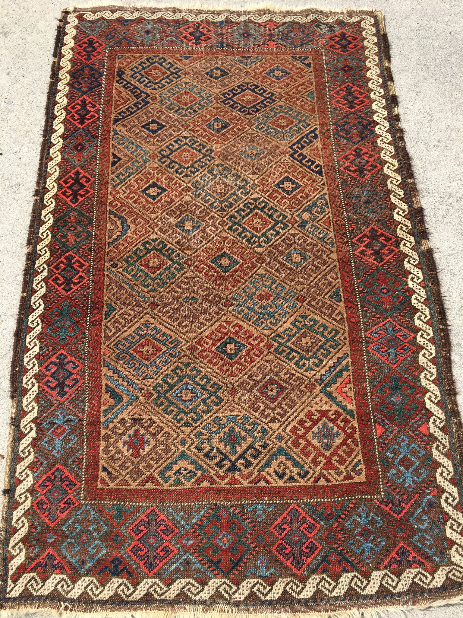 4' 4 x 3' 3 Baluch Authentic Persian Hand Knotted Area Rug - 112581