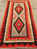 Antique Navajo Rug Large Size 4’4”x 8’1”  SOLD
