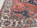 1890’s Antique Persian Hand-Knotted Serapi   9’x 11’   SOLD