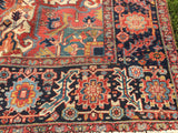 Antique Persian Hand-Knotted Heriz Oriental Carpet 8’x 12’ SOLD