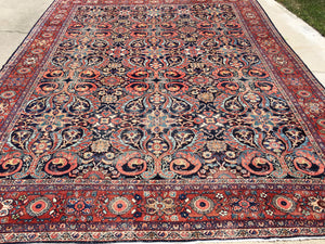 Antique Persian Mahal Oriental Carpet  10’x 13’  SOLD