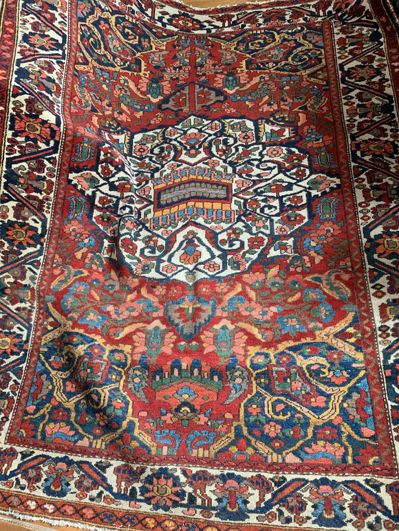Antique Persian Bakhtiari Oriental Rug 6’8”x 5’.  SOLD