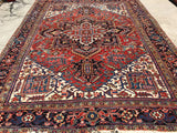 Old Persian Hand-Knotted Gorevan Heriz Oriental Carpet  9’x 11’7”       SOLD