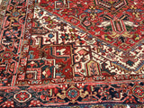 Old Persian Hand-Knotted Gorevan Heriz Oriental Carpet    8’10”x 11’4”   SOLD