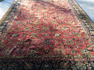 Antique Indian Tabriz Oriental Carpet 10’x 13’9”
