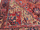 Antique Persian Heriz Oriental Carpet  9’3”x 12’7”     SOLD