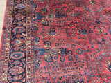 Antique Persian Hand-Knotted Sarouk Oriental Carpet 9’x 11’6’   SOLD