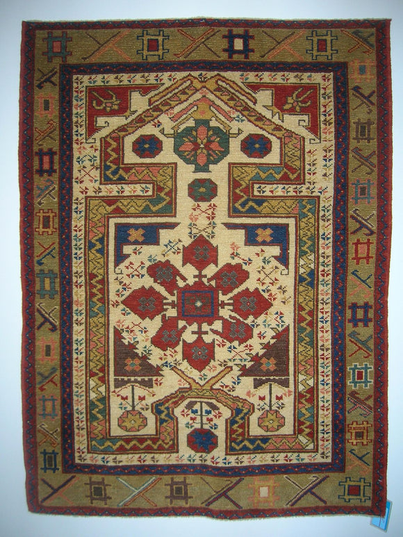 New Hand-woven Turkish Antique Reproduction Tribal Rug    3'1
