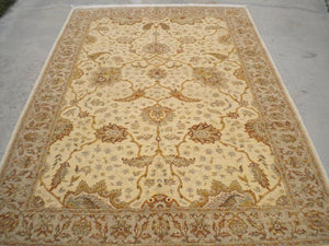 New Pakistan Hand-woven Antique Reproduction of a 19th Century Persian rug   6'2"x 9'1"