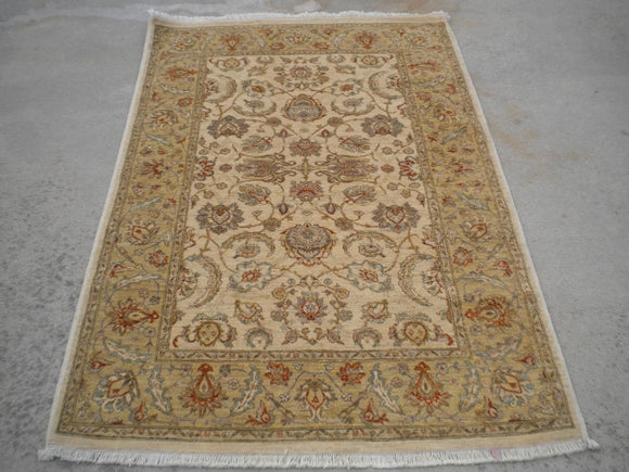 New Pakistan Hand-woven Antique Reproduction of a 19th Century Persian Rug  4'x 6'