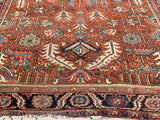 Antique Persian Gorevan Serapi Heriz Hand Knotted Oriental Rug 9’x 11’5” SOLD