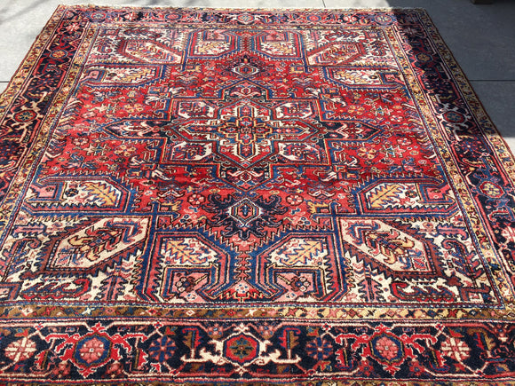 Vintage Persian Hand-Knotted Heriz  8'7