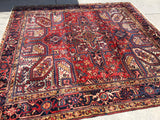 Vintage Persian Hand-Knotted Heriz  8'7"x 8'11"  SOLD