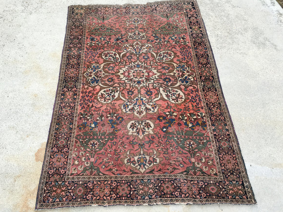Late 1800's Antique Persian Ferahan Carpet Rug!     4'x 6'2