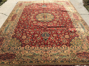New India Hand-Knotted Recreation of Antique Agra   9'2"x 12'2"   SOLD