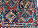 Vintage Persian Hand-Knotted Yalameh Runner 3'7"x 9'10"