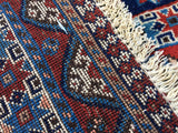 Vintage Persian Hand-Knotted Yalameh Runner 3'7"x 9'10"