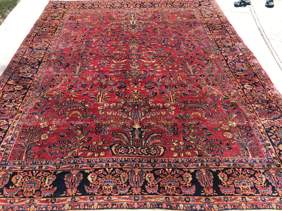 Antique Persian Sarouk Oriental Rug  8'9