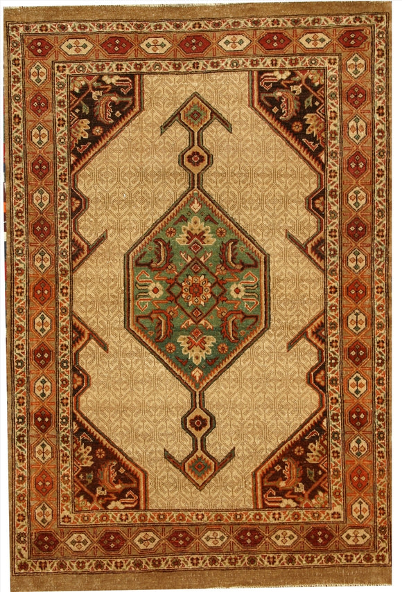 New Pakistan Hand-woven Antique Reproduction of a 19th Century Persian Serab Rug  3'8