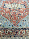 New Afghanistan Hand Knotted Antique Recreation of 1900’s Persian Bidjar Oriental Rug   9’9”x 13’5”