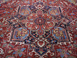 Antique Hand Knotted Persian Heriz Oriental Rug 12’x 15’6”