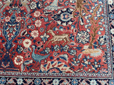 Antique Persian Kashan Oriental Rug 4’7”x 6’6”