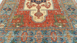 New Afghanistan Hand Knotted Antique Recreation Of 19th Century Persian Bakhshayish
