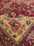 New Afghanistan Hand Knotted Antique Recreation of 19th Century Persian Serapi