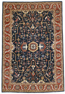 New Afghanistan Hand Knotted Antique Recreation Of 19th Century Persian Heriz
