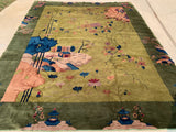 Antique Art Deco Hand Knotted Oriental Rug. 9’x 11’6” SOLD