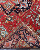 New Afghanistan Hand Knotted Antique Recreation of 19th Century Heriz. 7’x 10’