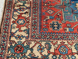 Antique Persian Serapi Karajeh Design Oriental rug 5’x 7’