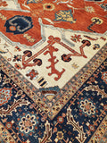 New Afghanistan Hand Knotted Antique Recreation Of Persian 1800’s Serapi.  12’x 17’5”