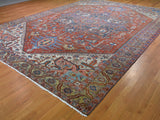 1890’s Antique Persian Hand Knotted Serapi Oriental a Rug. 11’1”x 15’9”