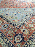 New Afghanistan Hand Knotted Antique Recreation of 1900’s Persian Bidjar Oriental Rug   9’9”x 13’5”