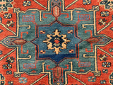 Antique Persian Serapi Karajeh Design Oriental rug 5’x 7’