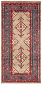 Afghanistan New Hand-Knotted Antique Recreation of a 19th Century Persian Serab. 3'7"x 7'7"
