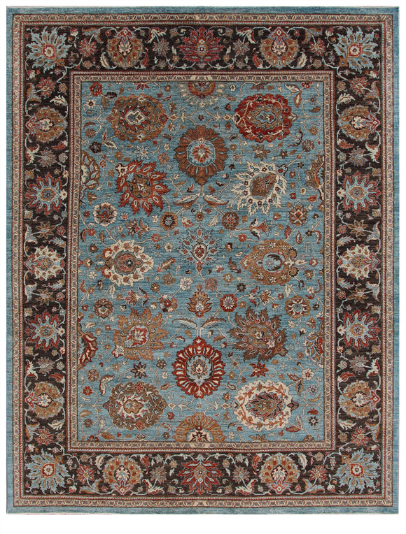 New Pakistan Hand-Knotted Antique Recreation Of 19th Century Persian Sultanabad  9'3