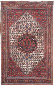 Antique Persian Bijar Carpet                   7'8"x 12'2"