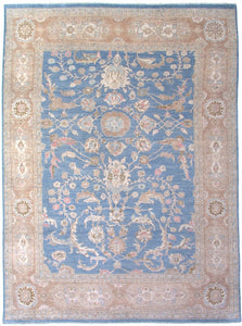New Pakistan Hand-woven Antique Reproduction of a 19th Century Persian Sultanabad Carpet   8'6"x 11'8"
